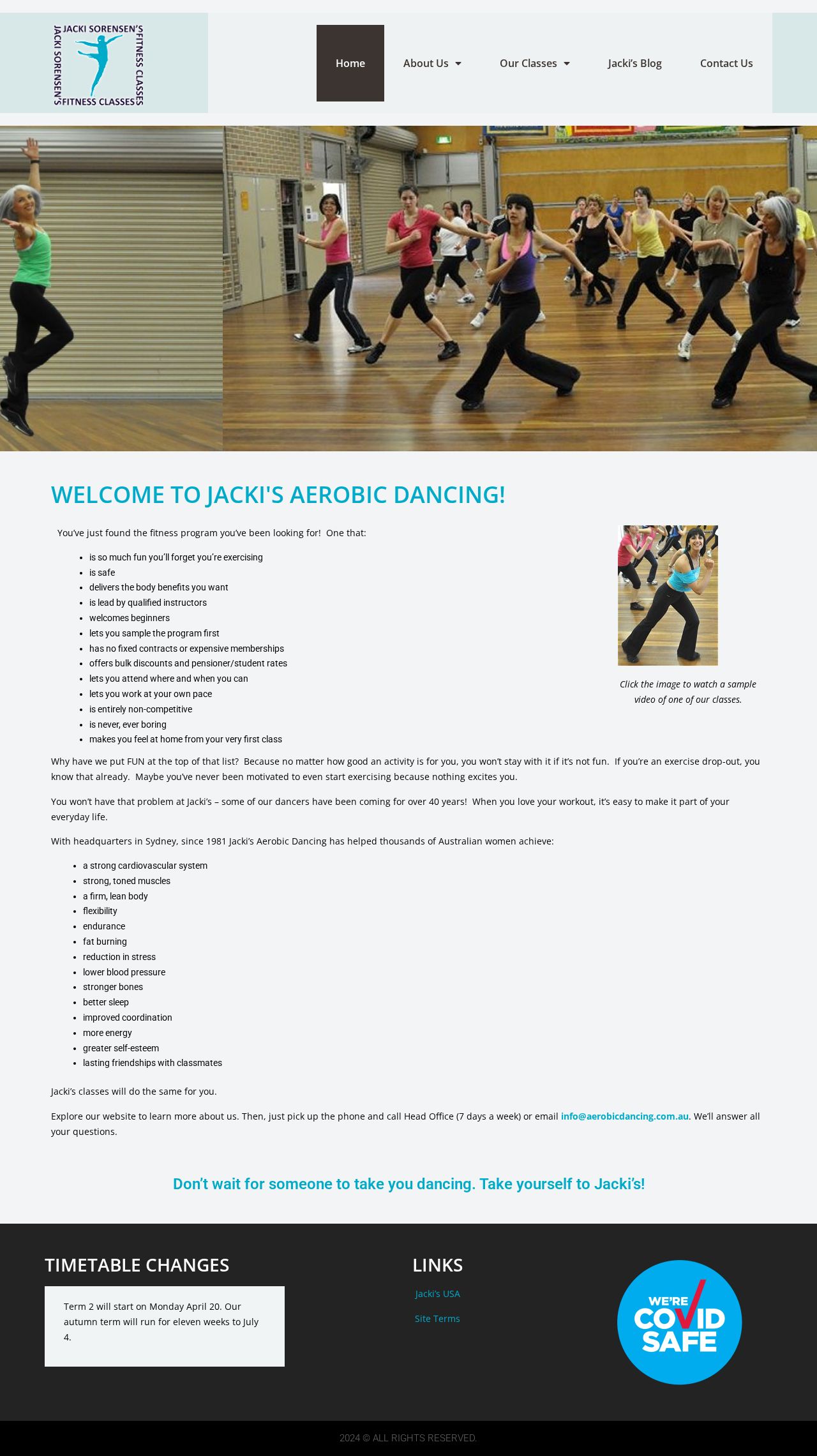 Aerobic Dancing website