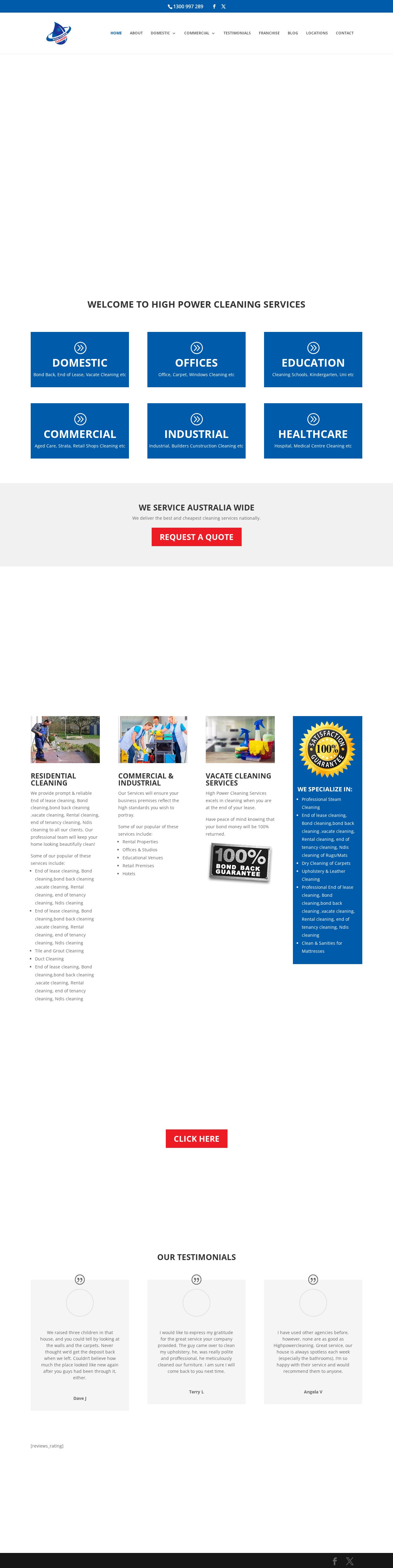 Commercial Cleaning website