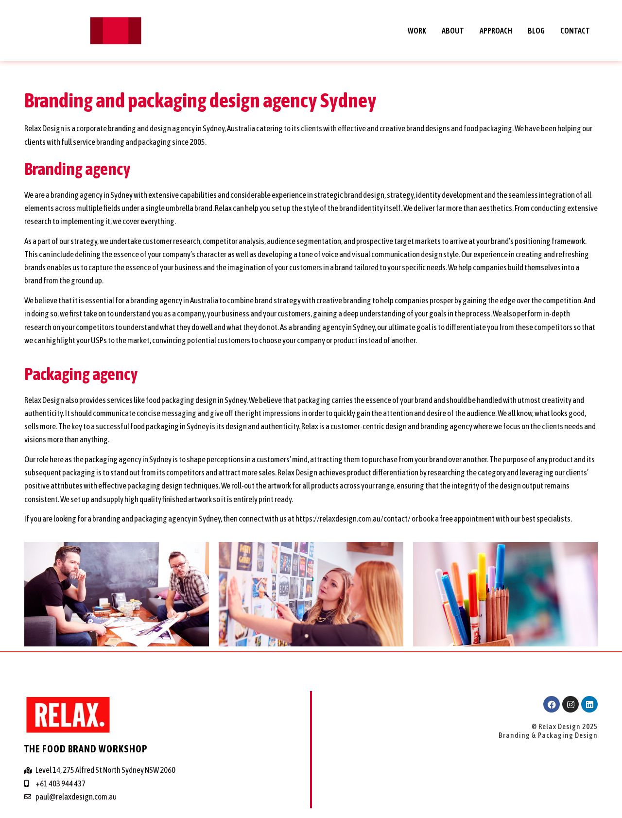 Relax Design website