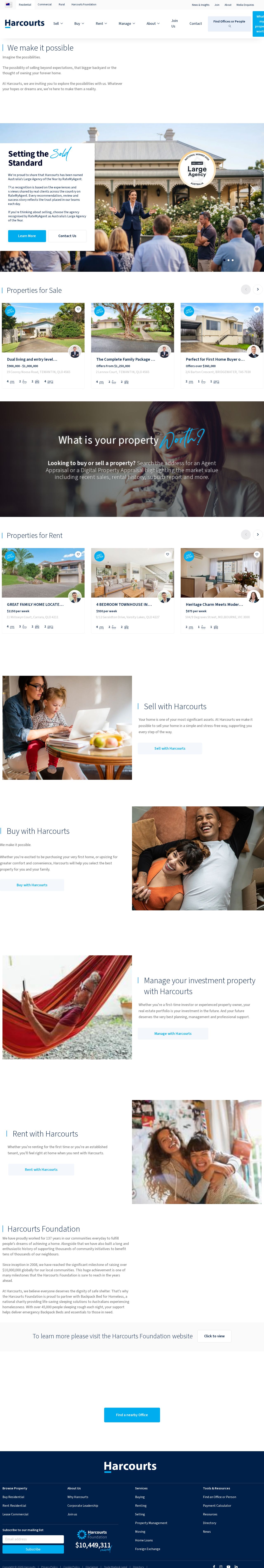 Harcourts Harrington Park website