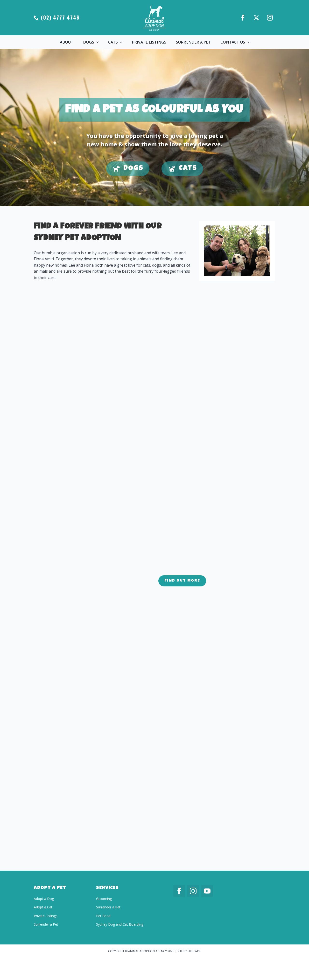 Animal Adoption Agency website