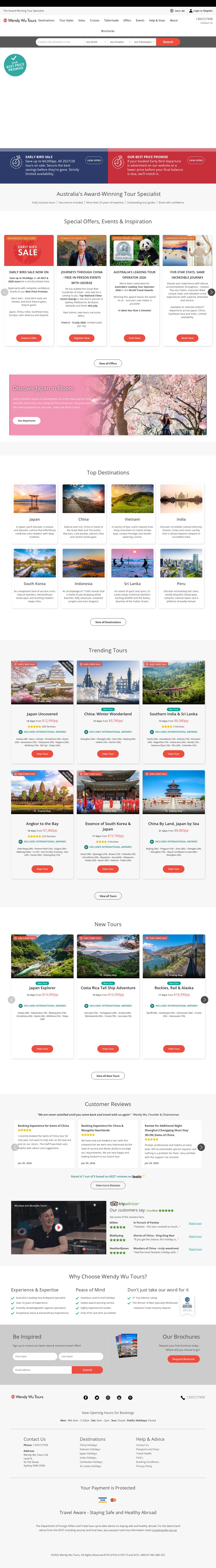 Wendy Wu Tours website