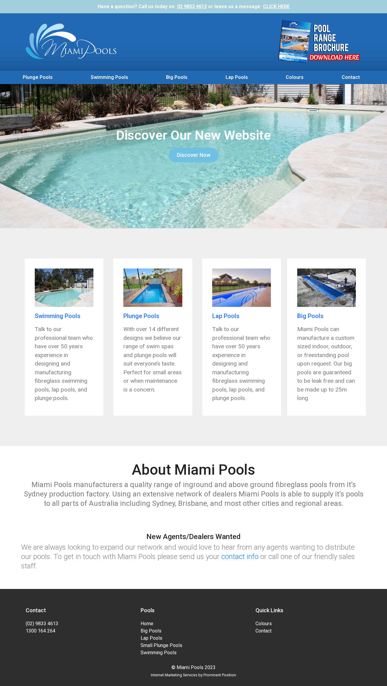 Miami Pools website