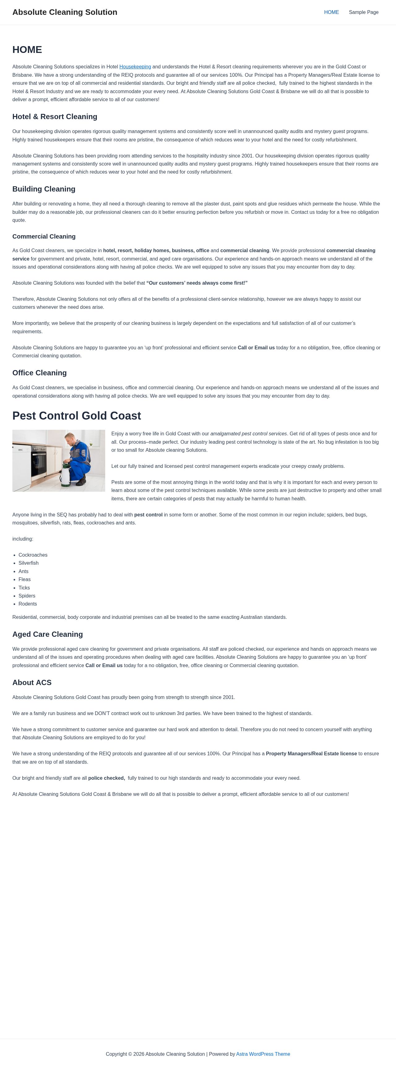 Cleaning SpecialistsÂ website
