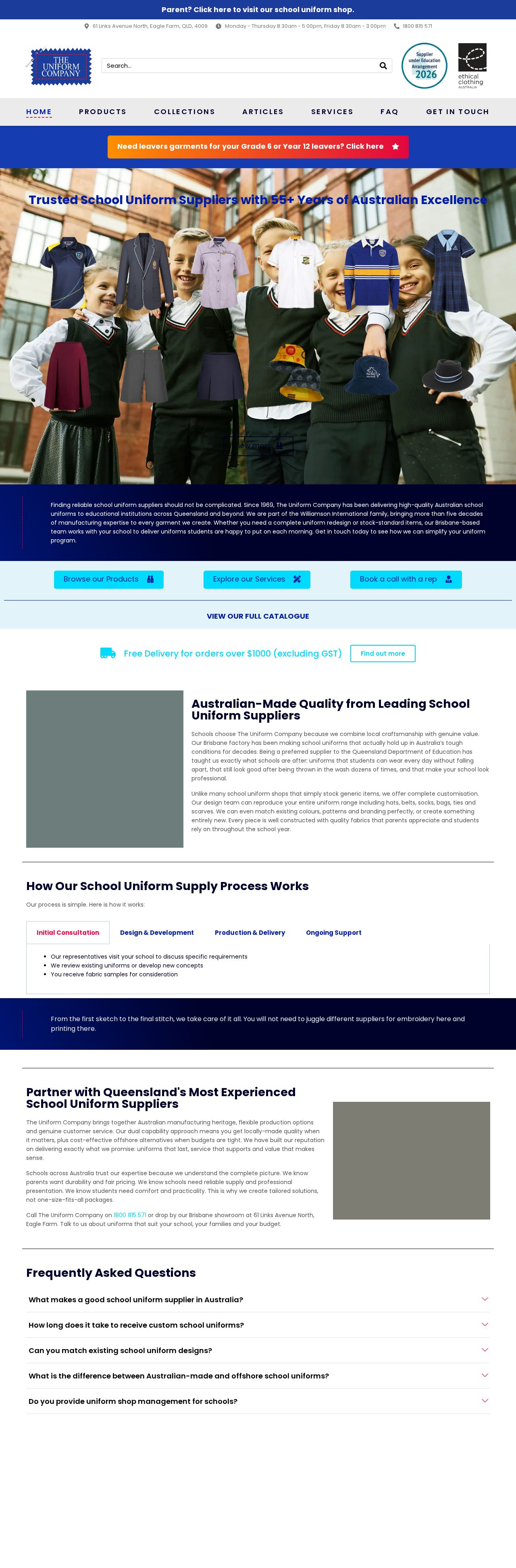 The Uniform Company website