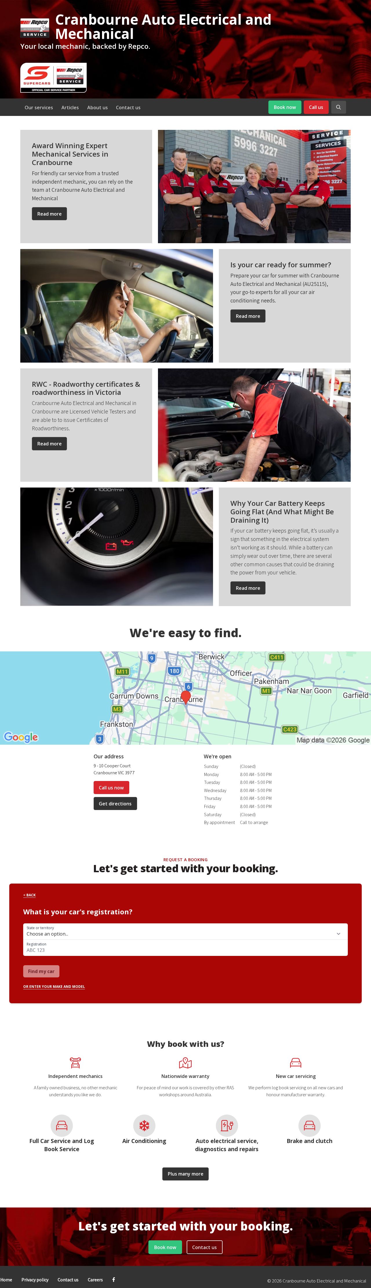 Cranbourne Auto Electrical website