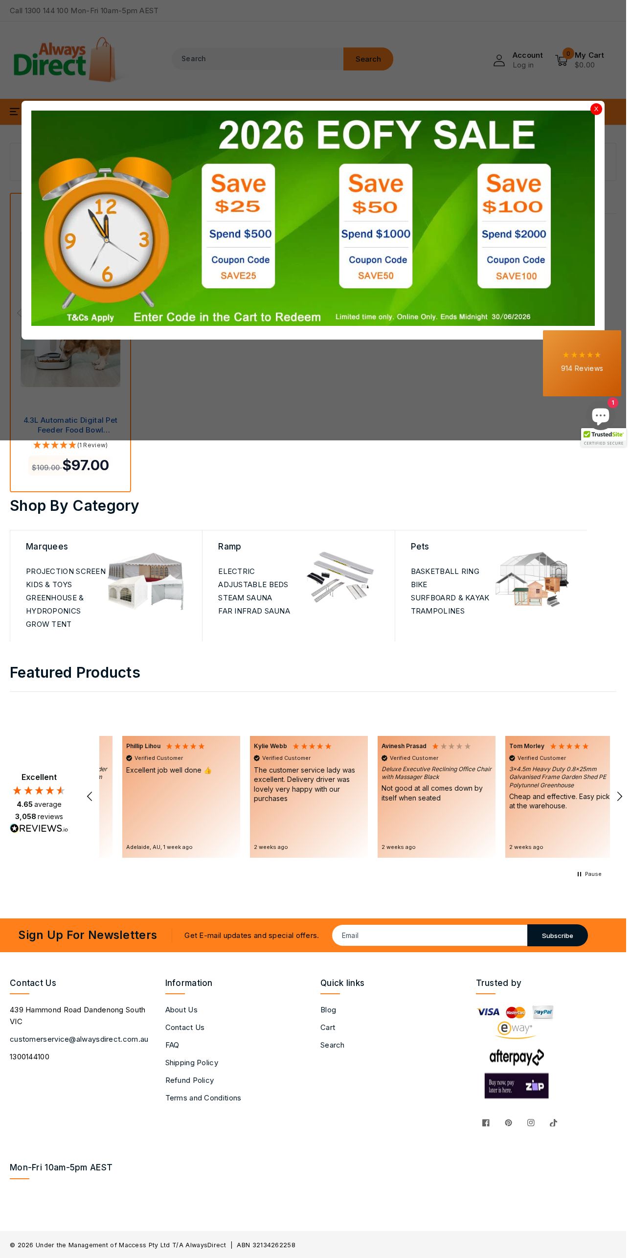 Always Direct website