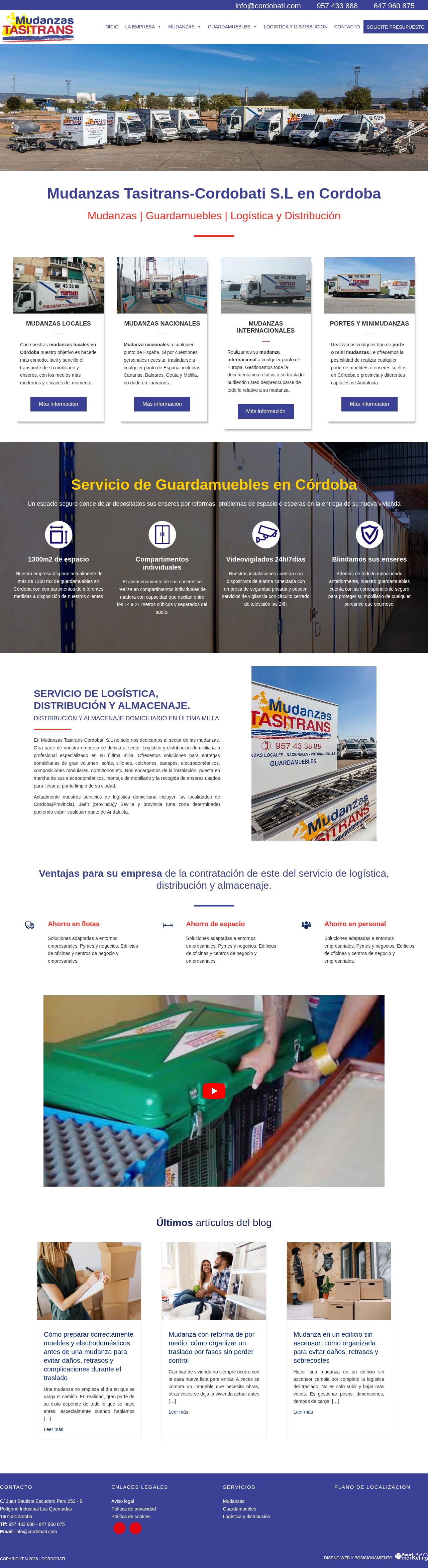 Mudanzas Cordoba website