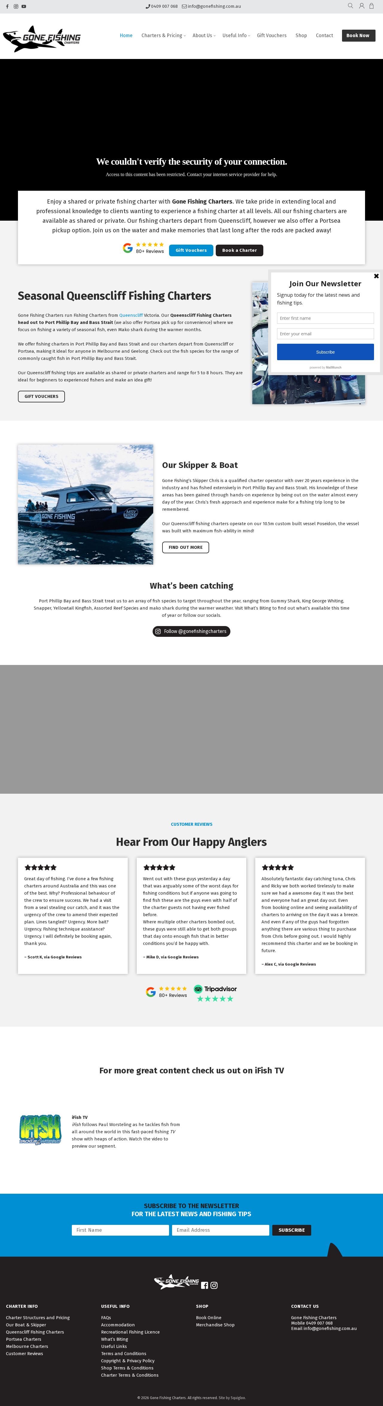 Gone Fishing Charters website