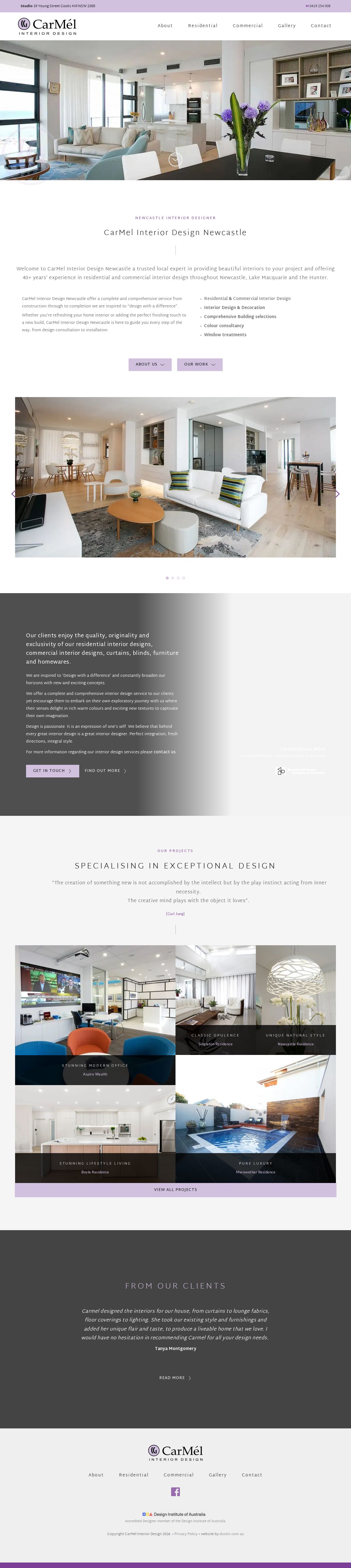 Carmel Interior Design website