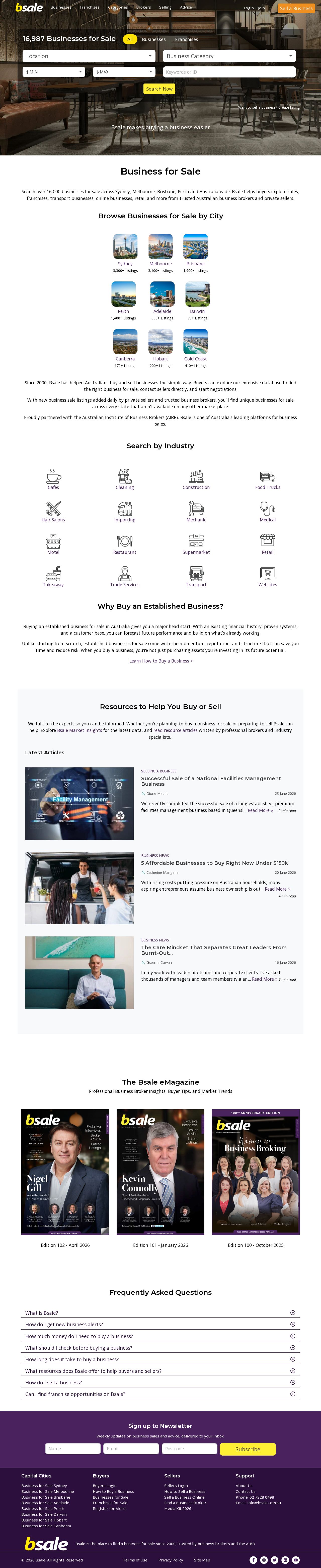 Bsale.com.au website