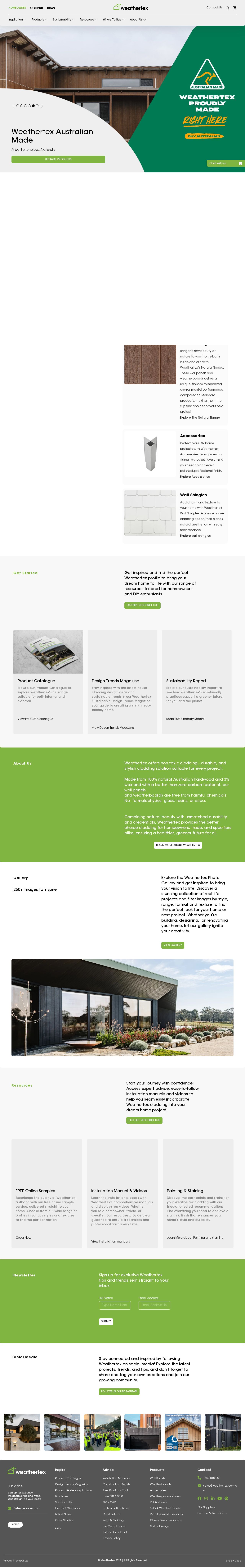 Weathertex website
