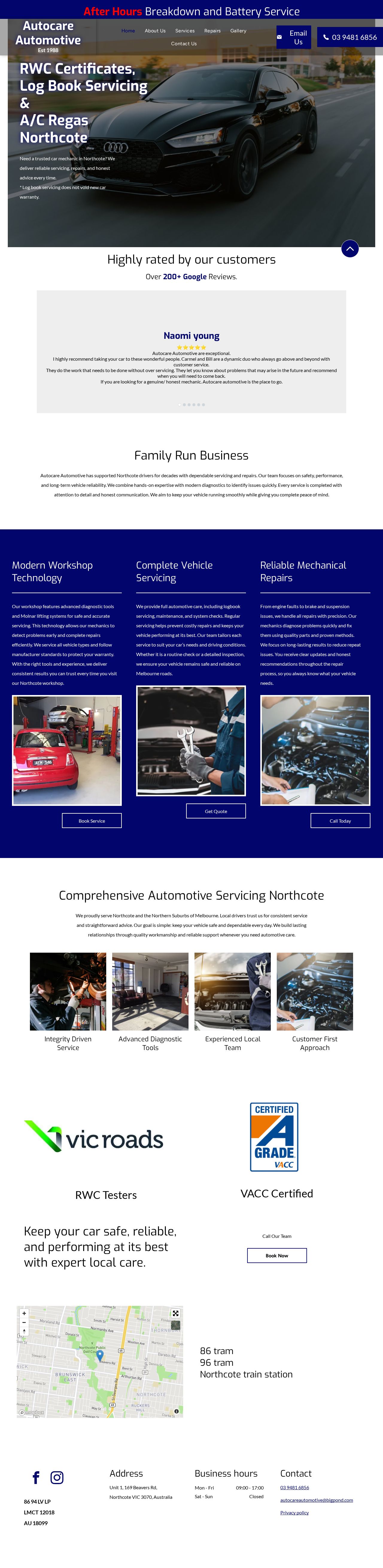 Autocare Automotive Mechanical Repairs website
