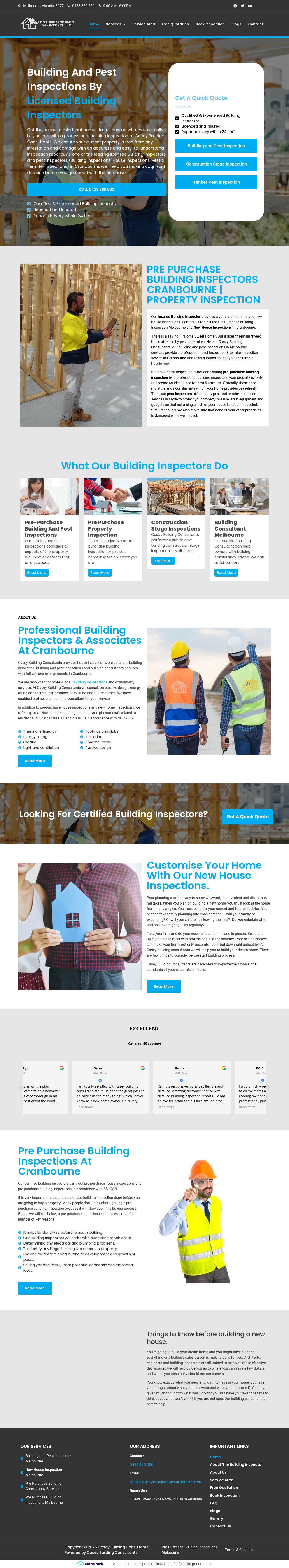 Casey Building Consultants website