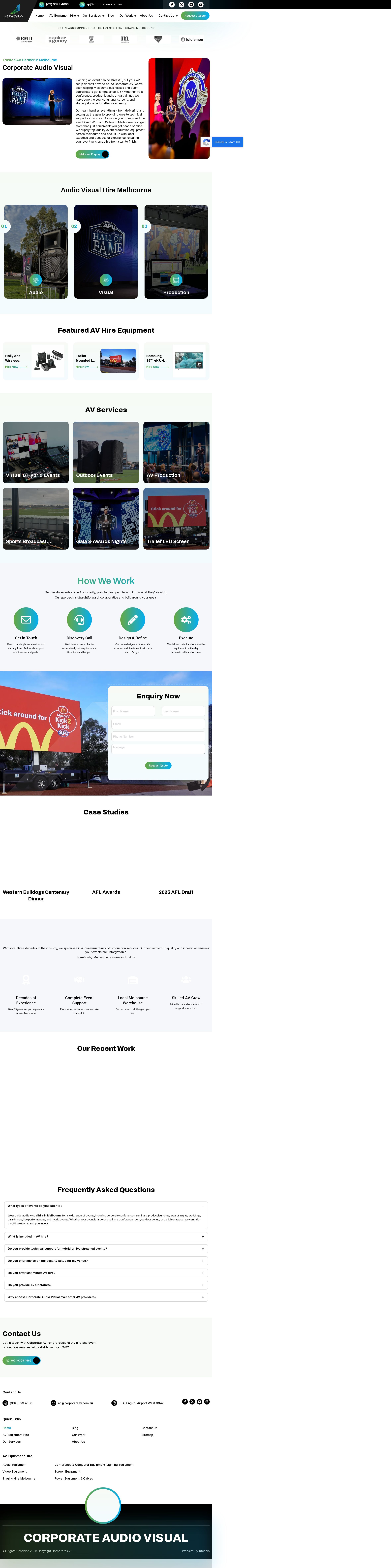 Corporate AV website
