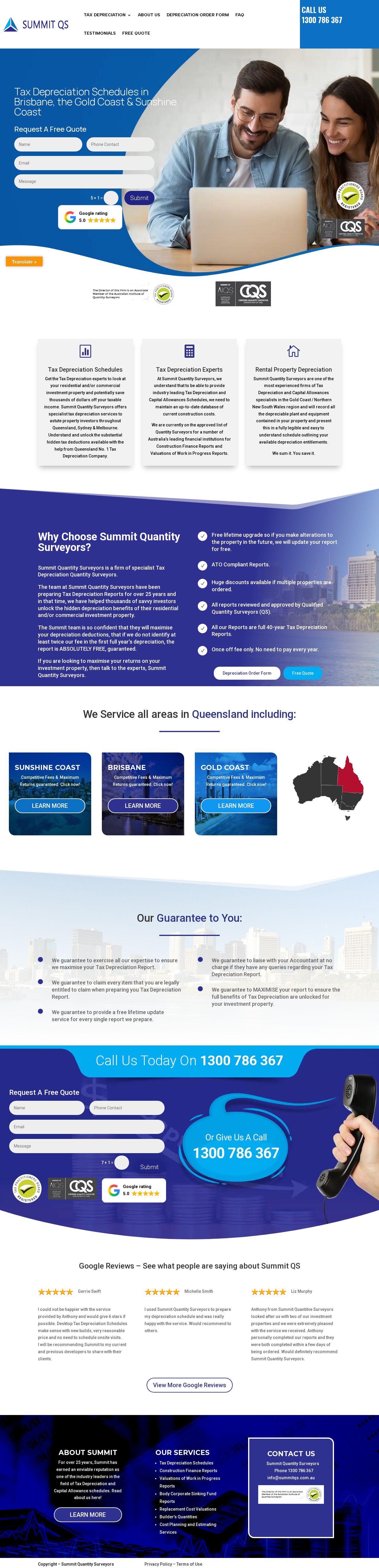 Summit Quantity Surveyors website