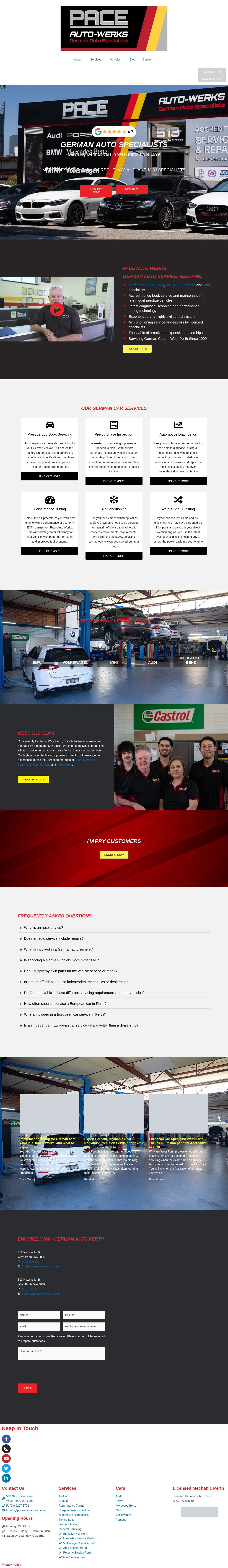 Pace Motors website