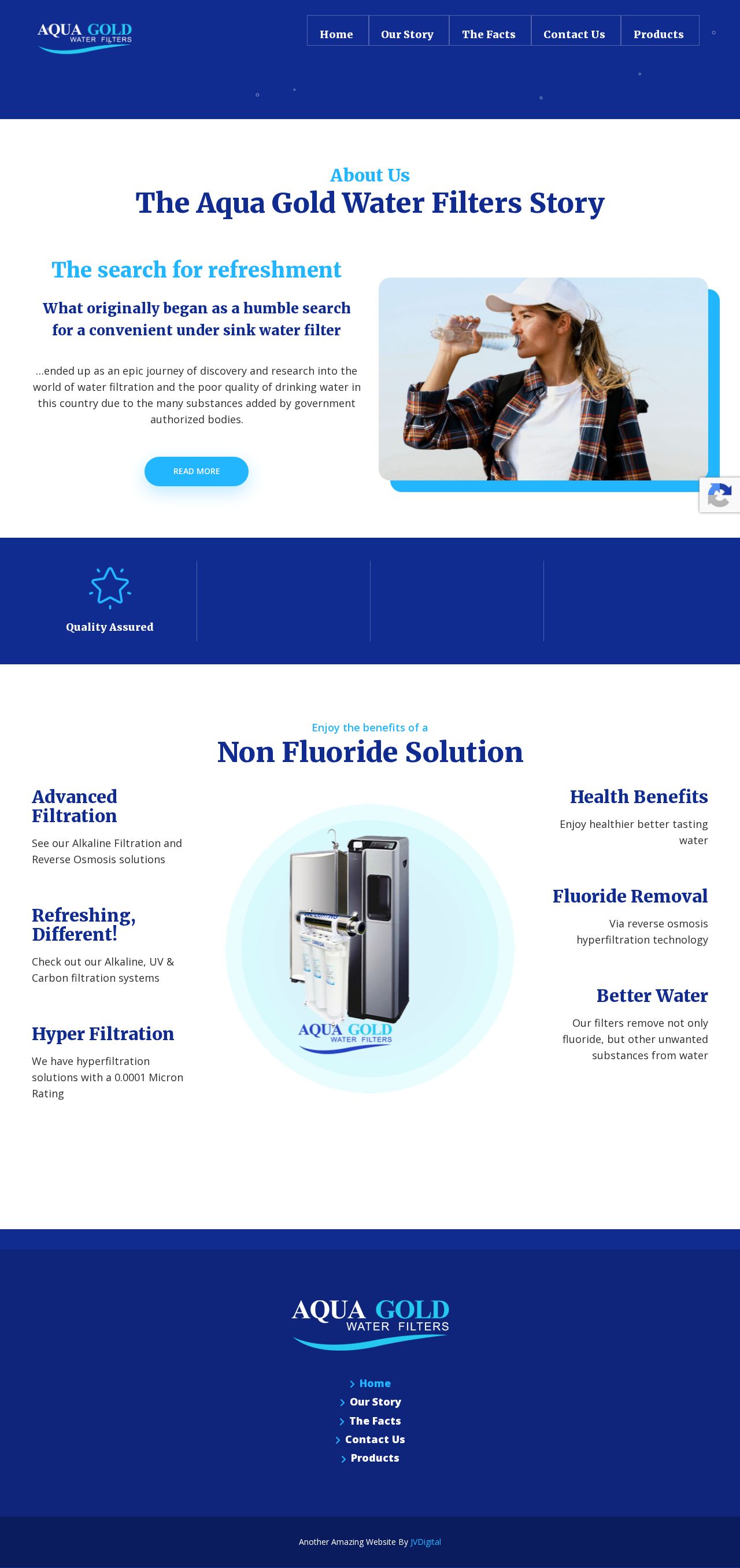 Aqua Gold water filters website