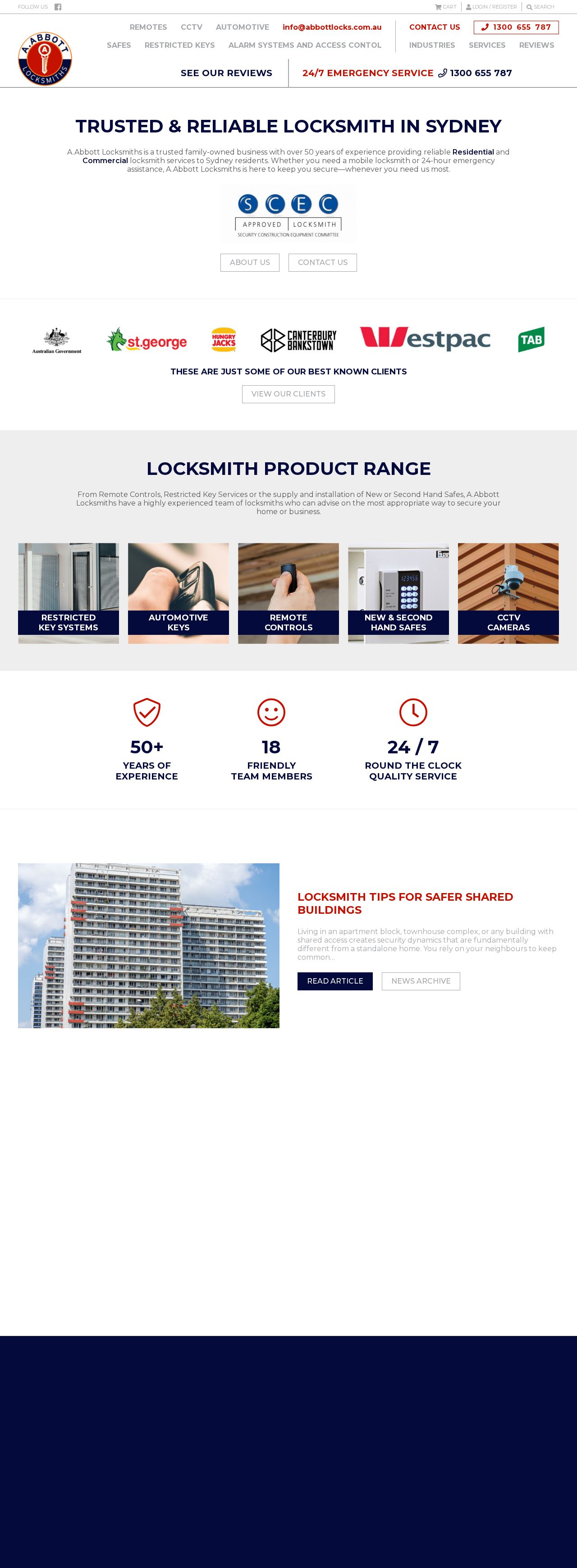 A. Abbott Locksmiths website