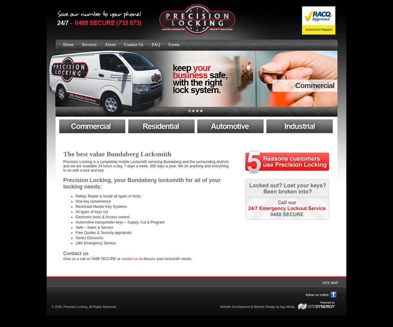 Precision Locking website