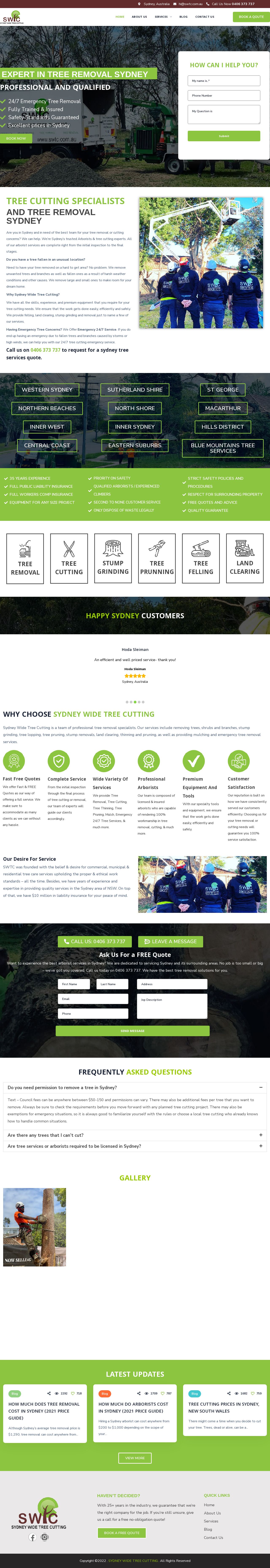 Sydney Wide Tree Cutting website