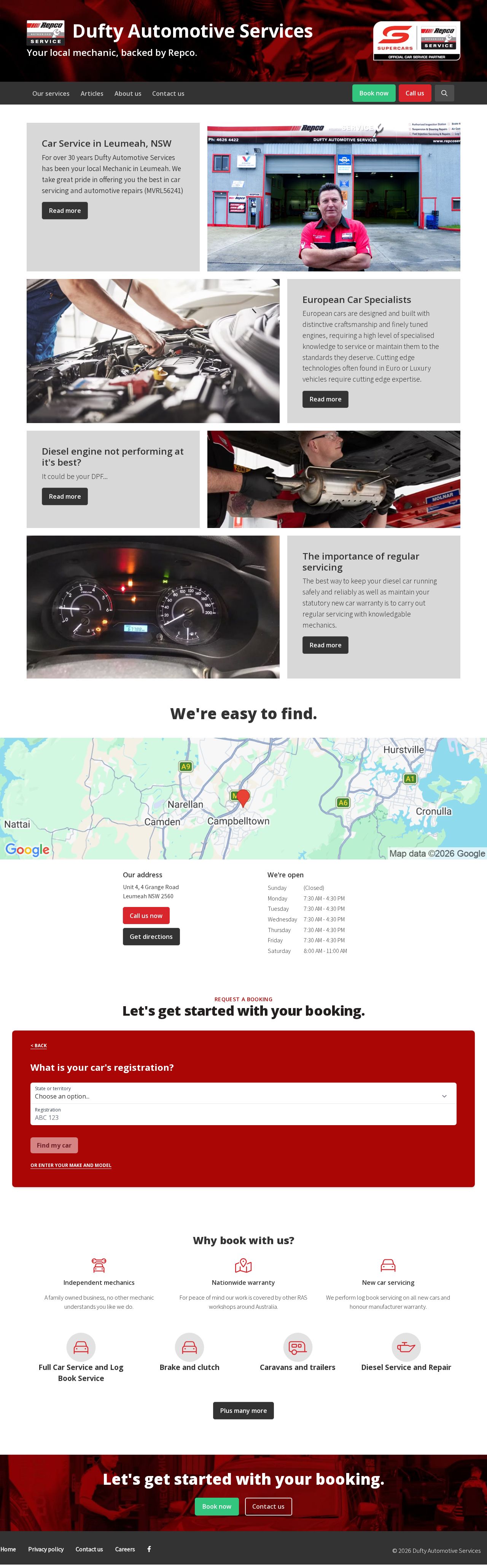 Dufty Automotive Services Pty Ltd website