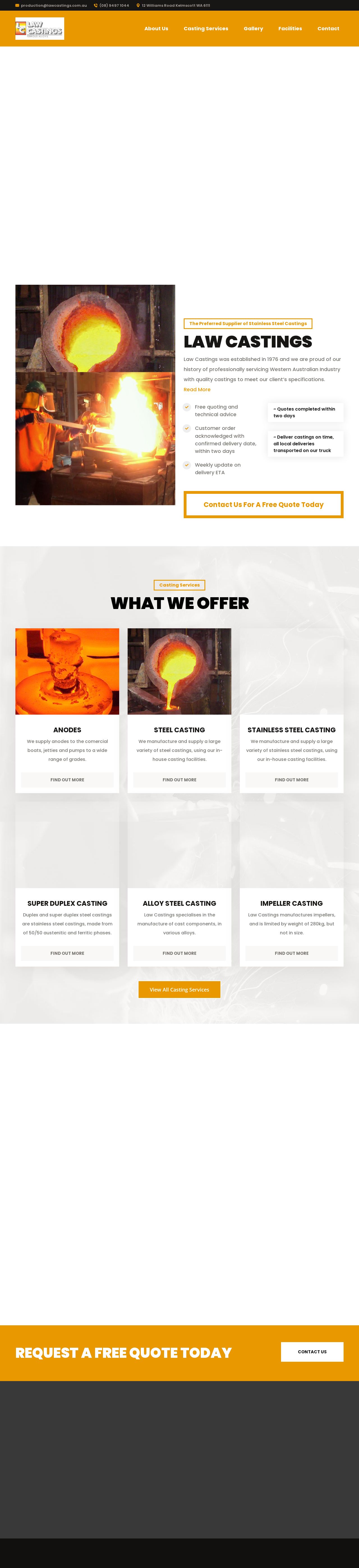 Law Castings website