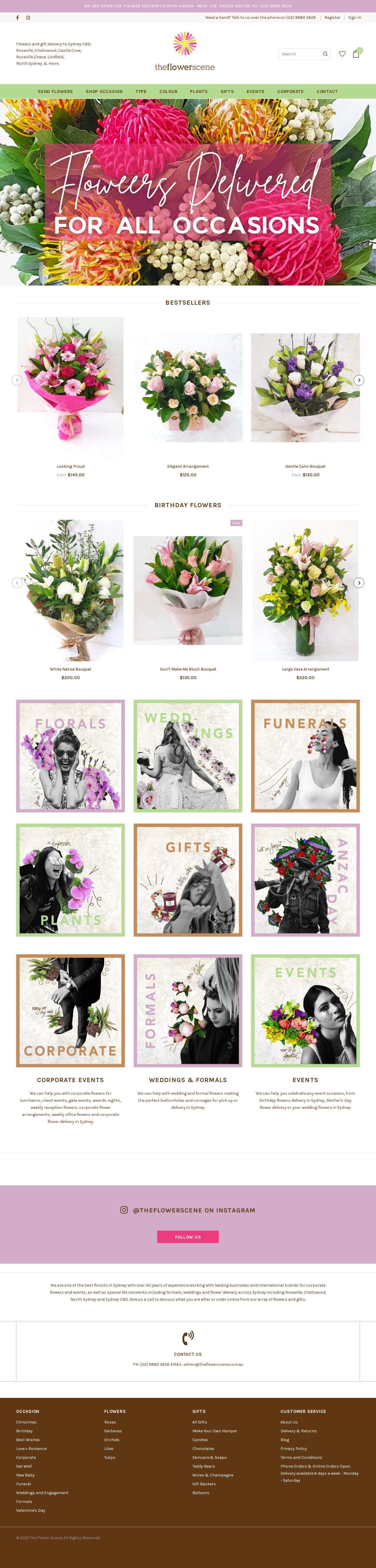 The Flower Scene website
