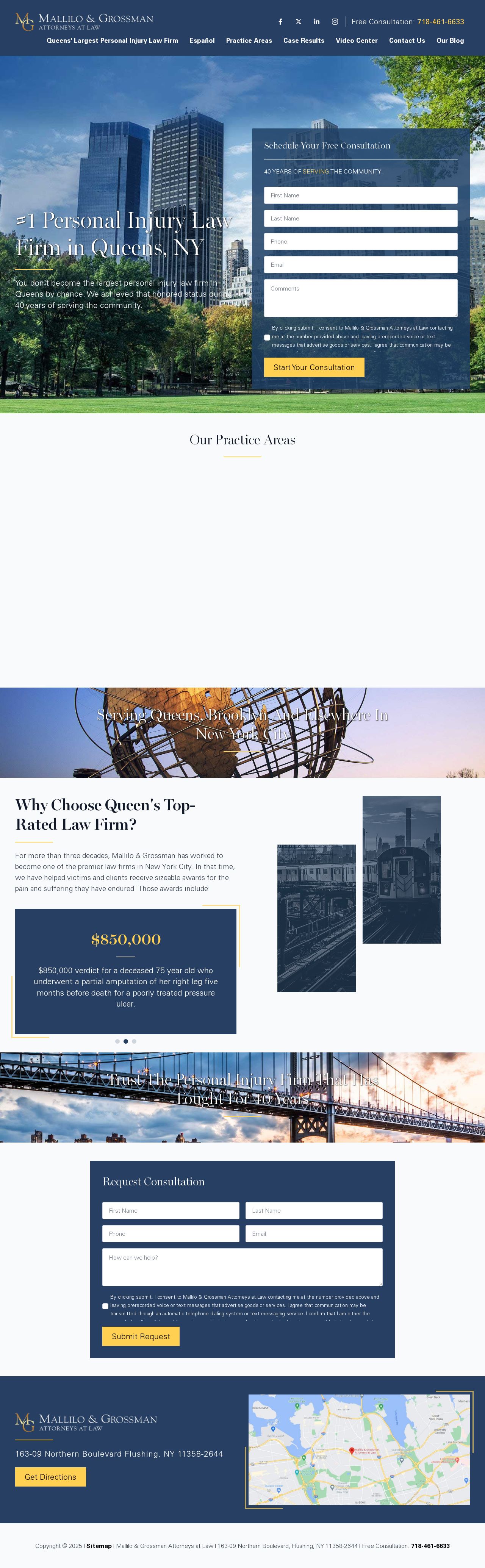 Personal injury attorney bronx website