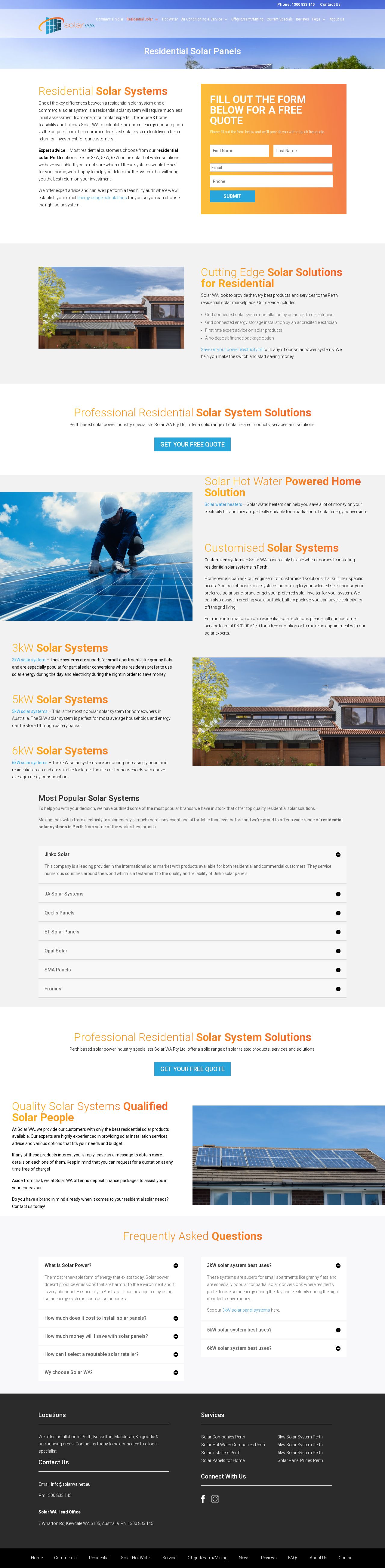 Solar WA website
