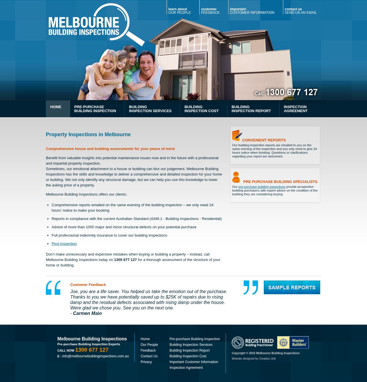 Building Inspection Services website