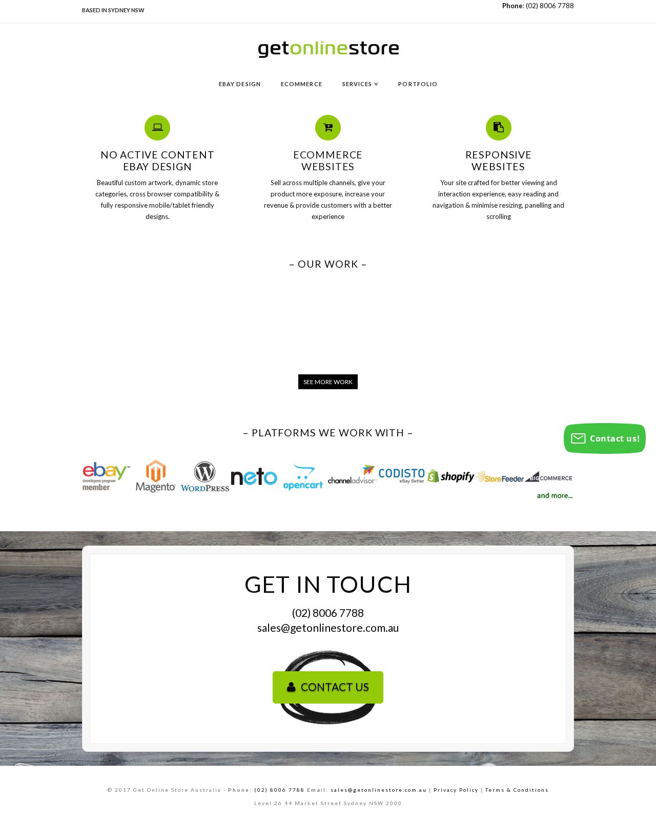 Get Online Store - eCommerce / Online Store website design specialist website