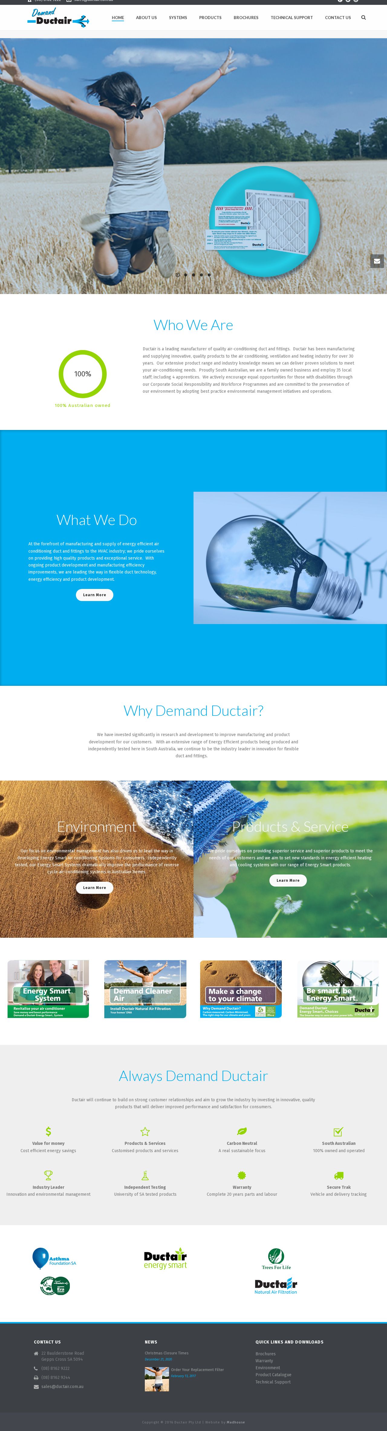 Ductair website