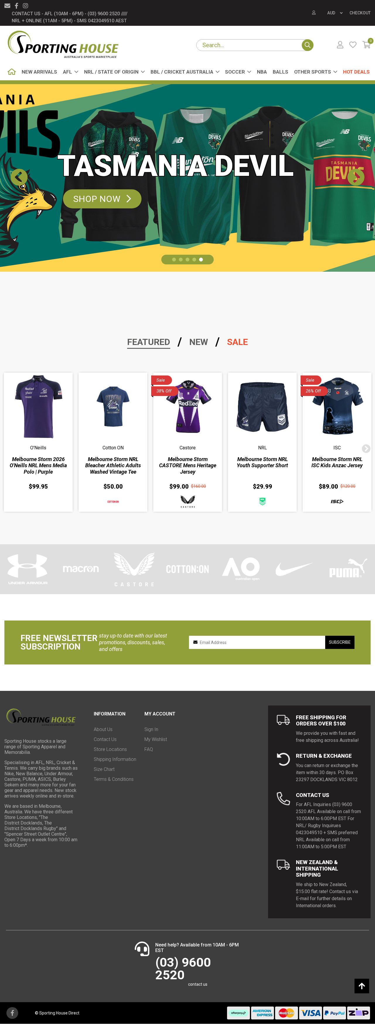 SPORTING HOUSE DIRECT website