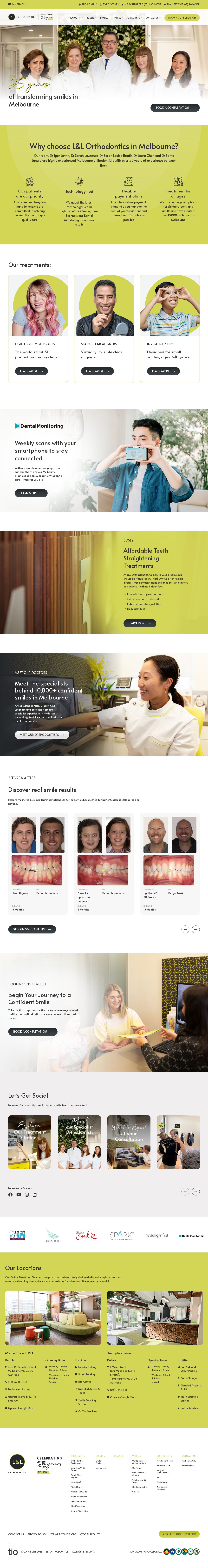 Lavrin & Lawrence Orthodontics website