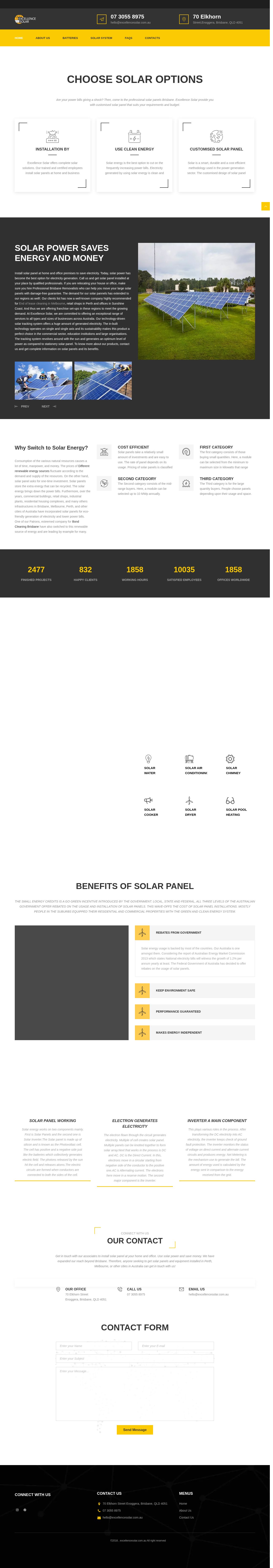 Excellence Solar website