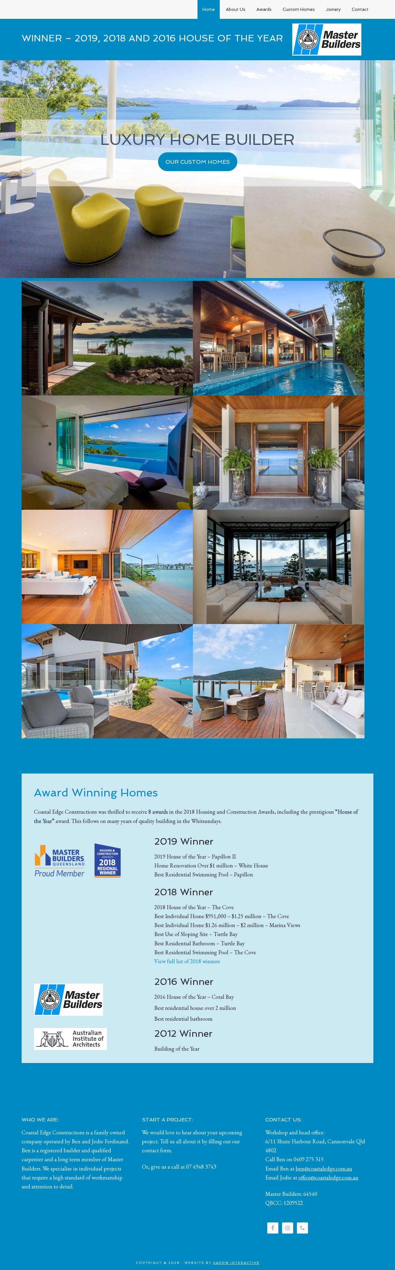 Coastal Edge Constructions website