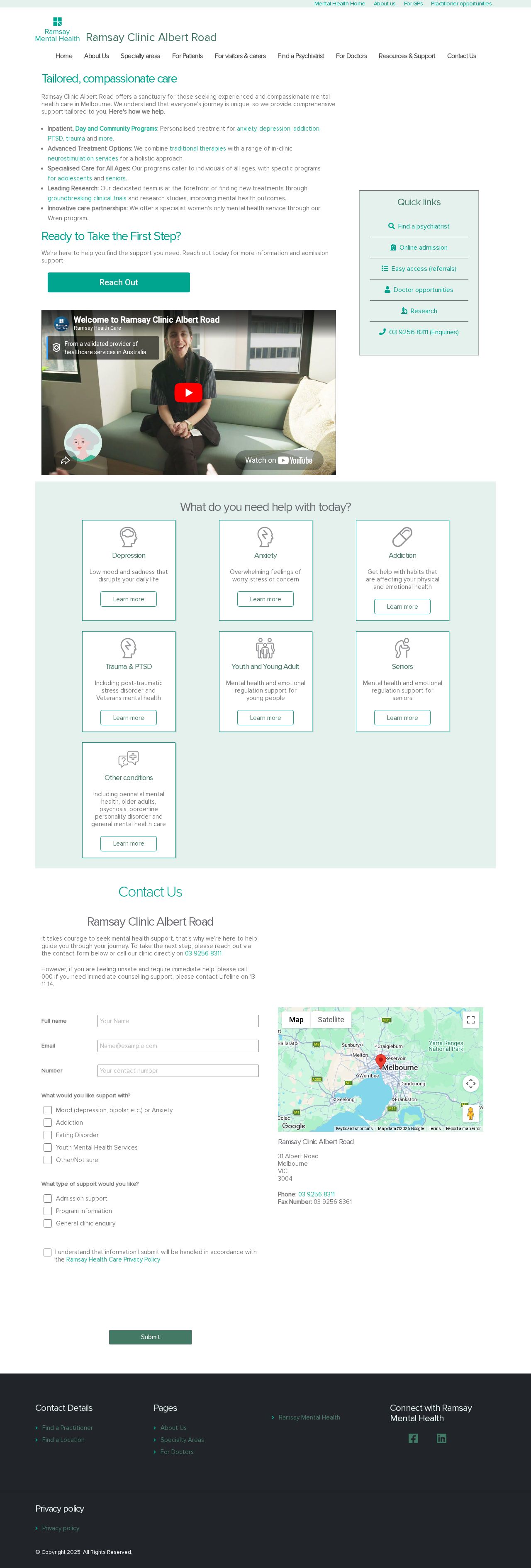 Albert Road Clinic website