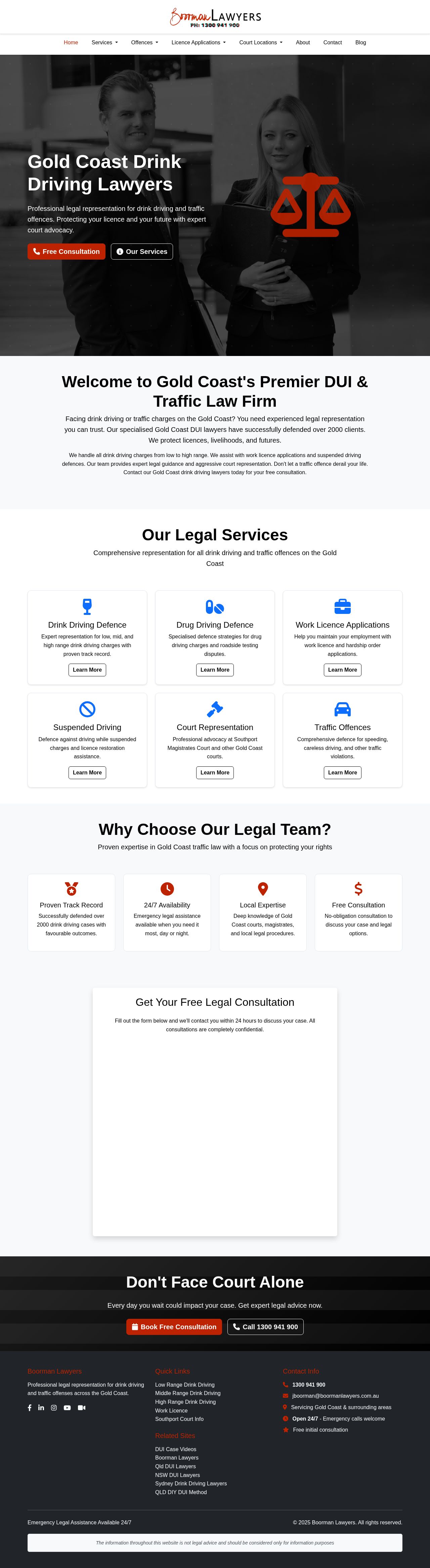 Gold Coast DrinkDriving Lawyers website