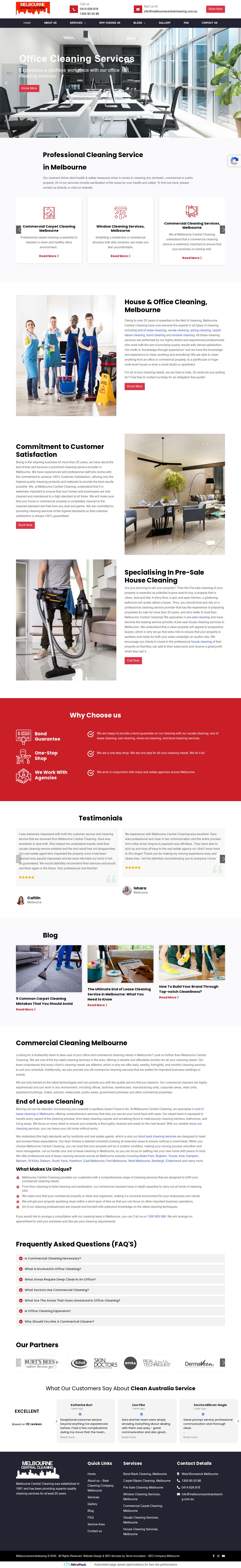 melbournecentralcleaning website