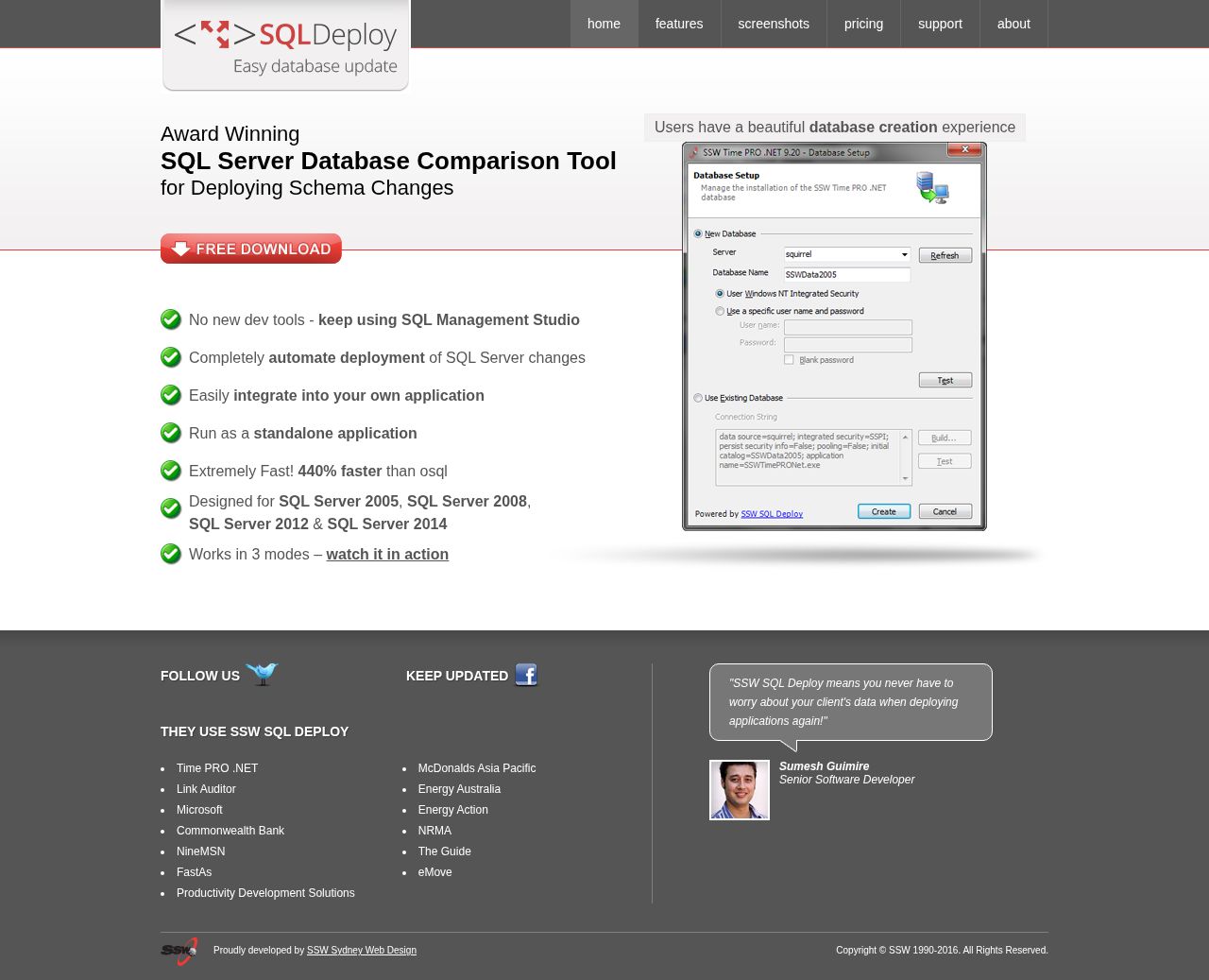 SQL Deploy website
