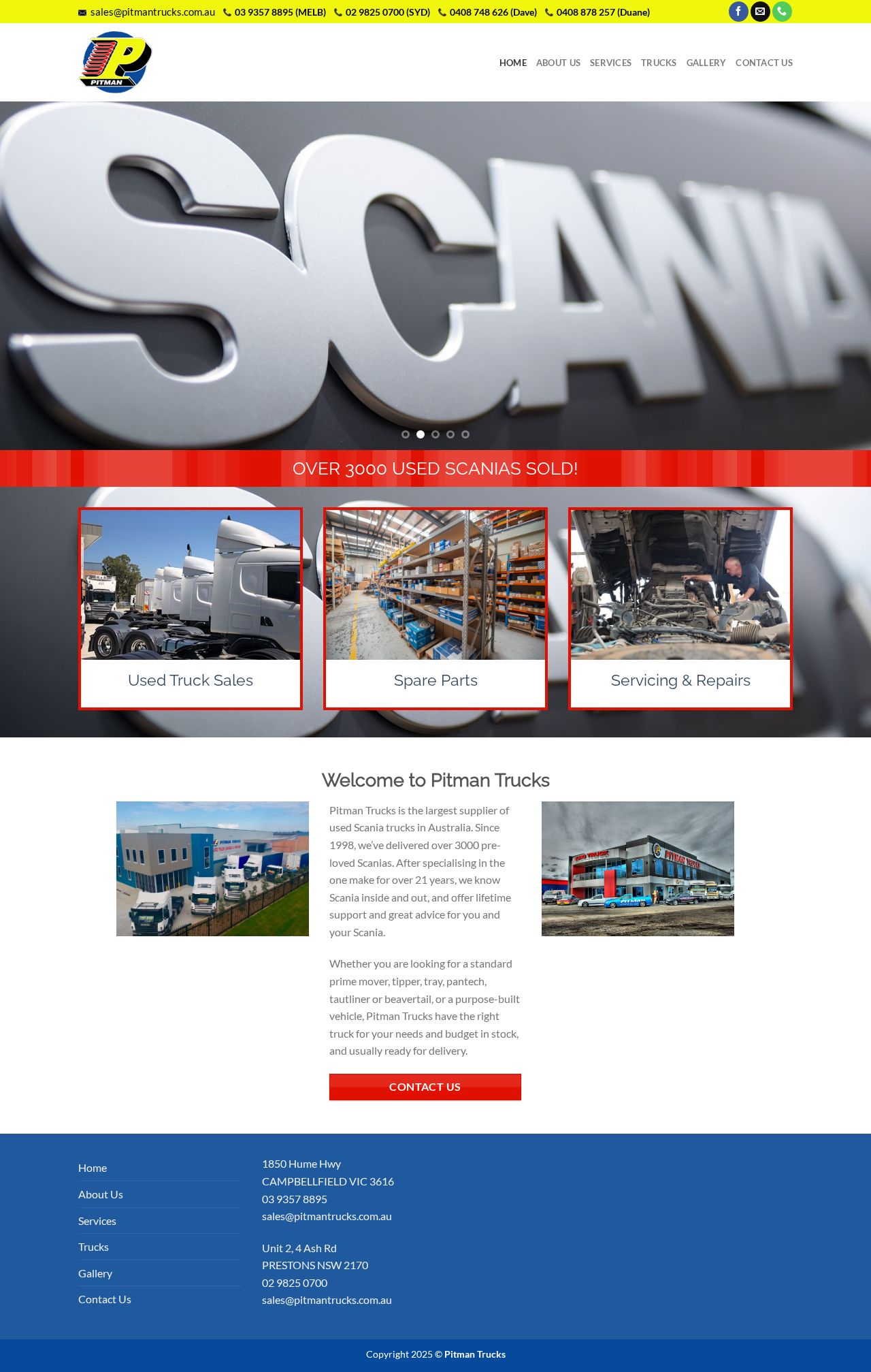 Pitman Trucks | Scania Trucks For Sale | Melbourne, Australia website