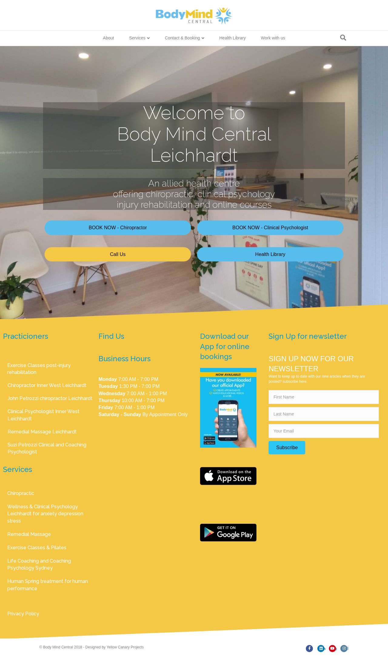 Petrozzi Wellness Centre website