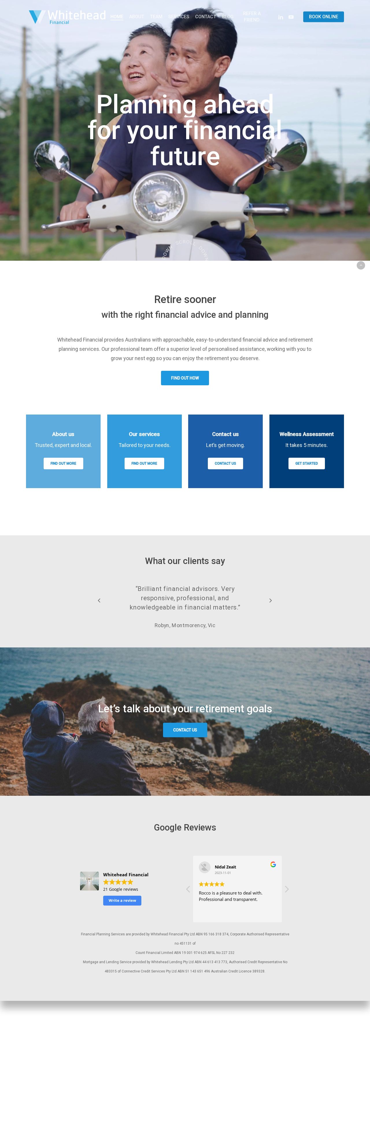 Whitehead Financial website