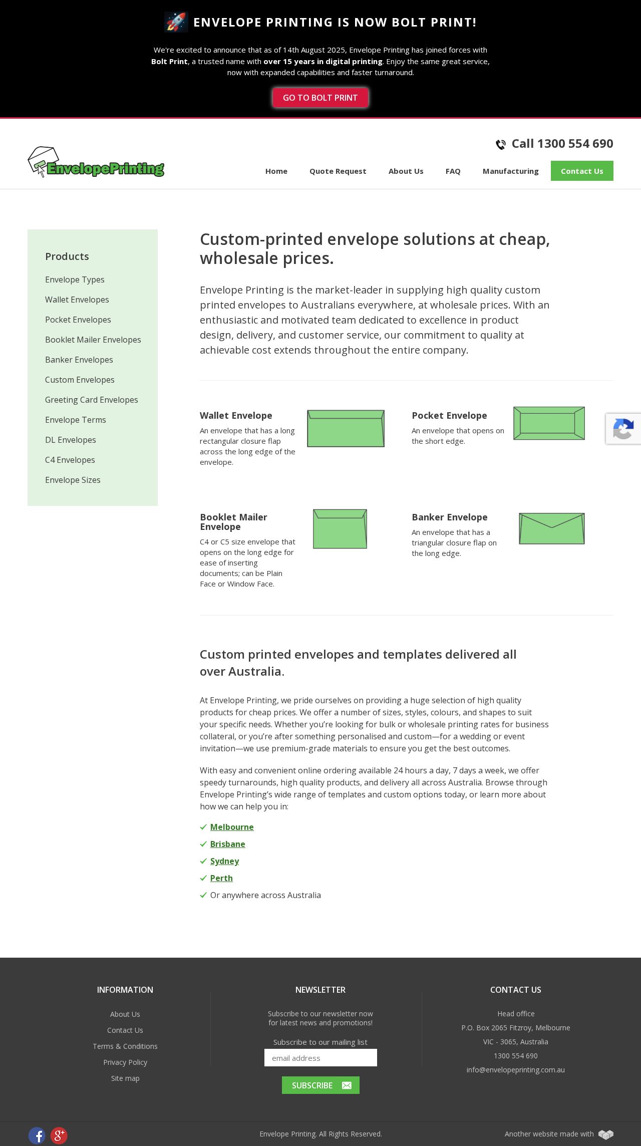 Envelope Printing website