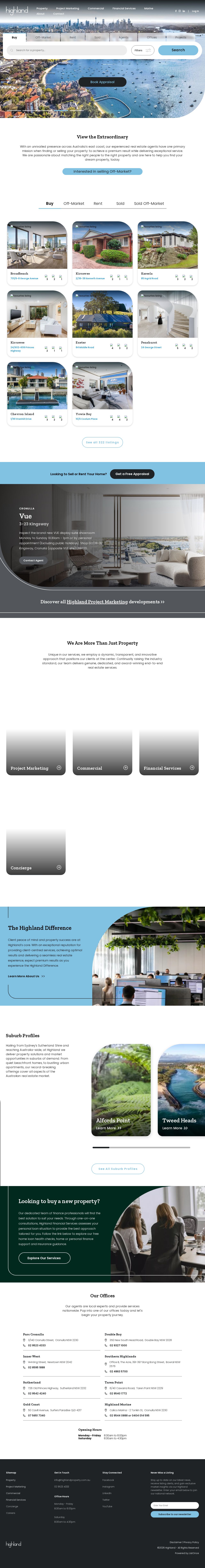 Highland Property Agents website