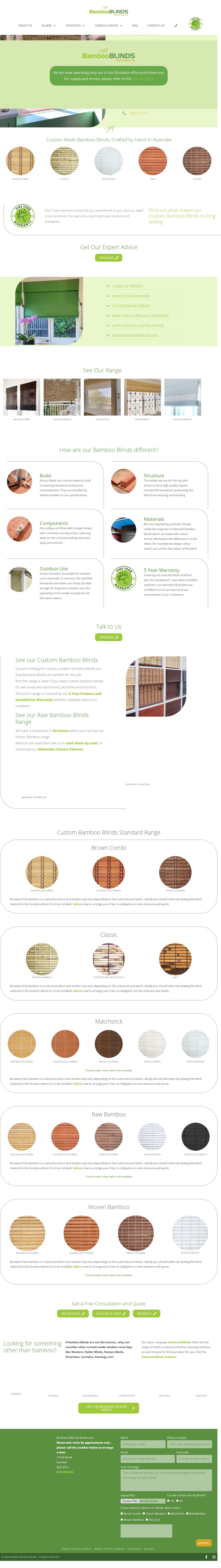 Ashwood Bamboo Blinds & Security Doors website