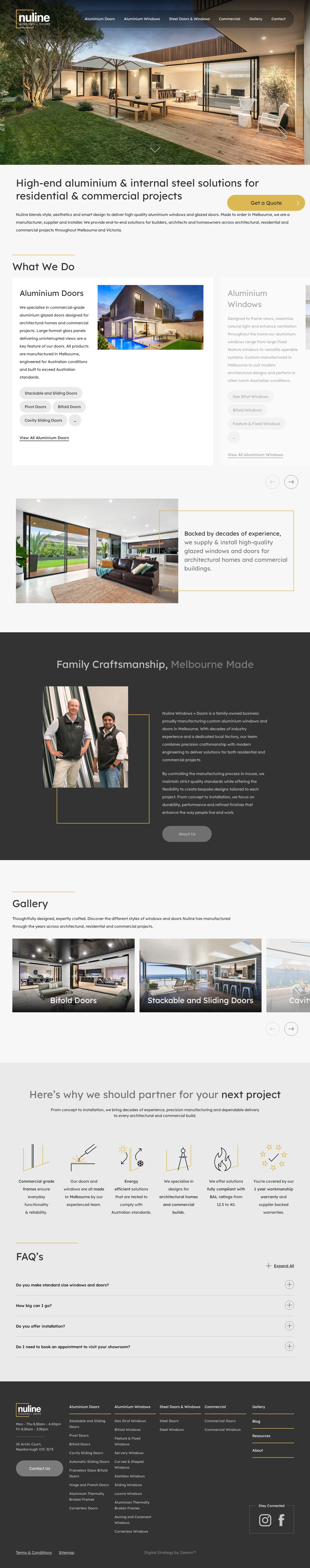 Nu-Line Windows website