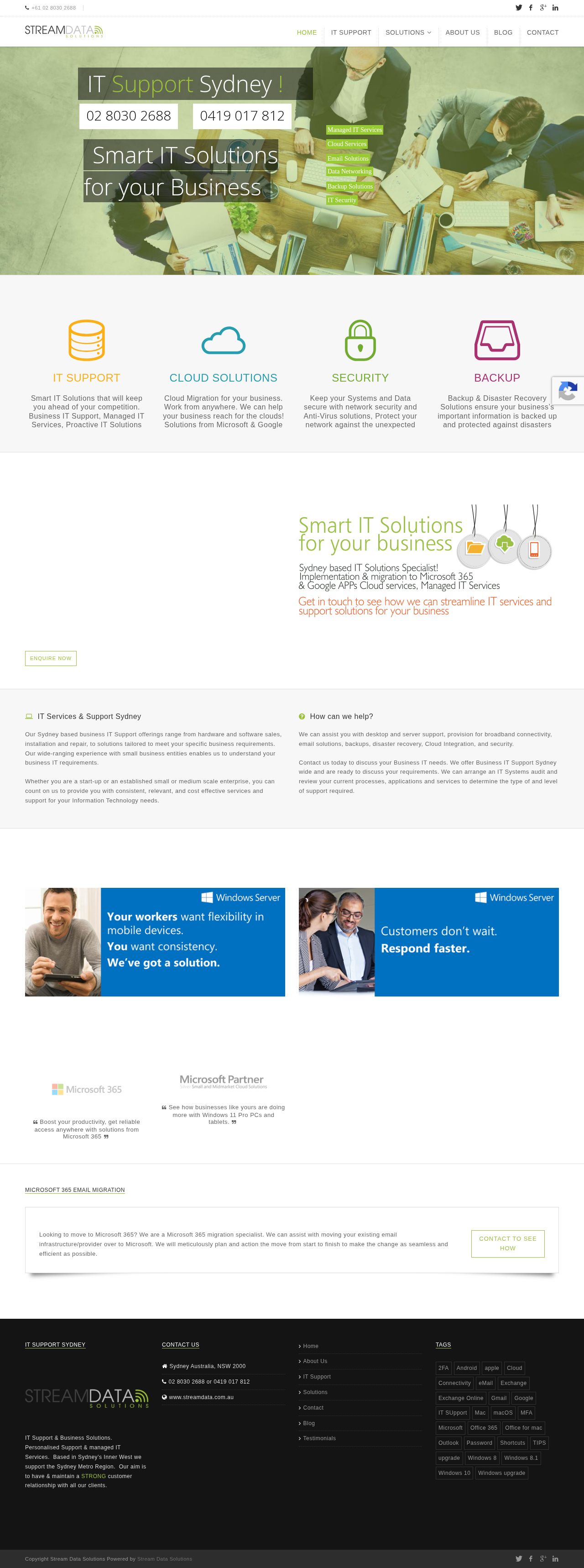 STREAM DATA SOLUTIONS website