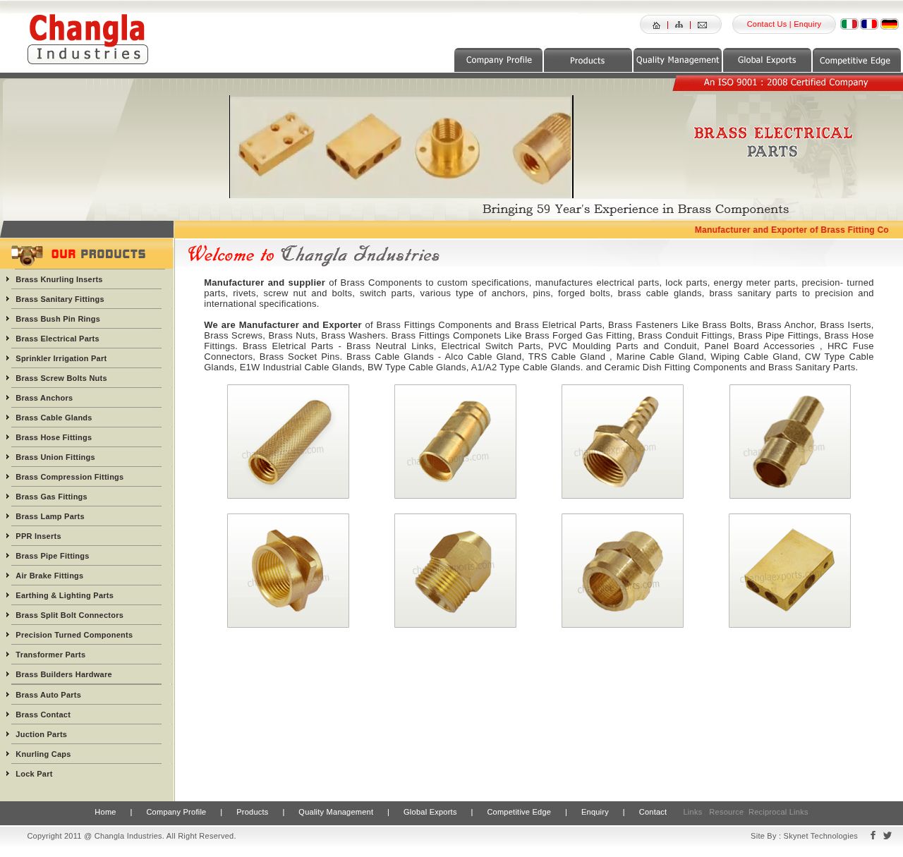 Changla Exports website